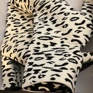Black & White Leopard Print boots
